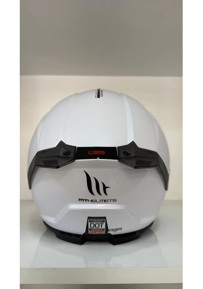 Mt Helmets Mt Atom 2 A11 Çene Açılır Motosiklet Kaskı Parlak Beyaz