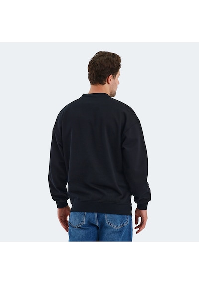 Slazenger VADIK Oversize Erkek  Siyah Sweatshirt