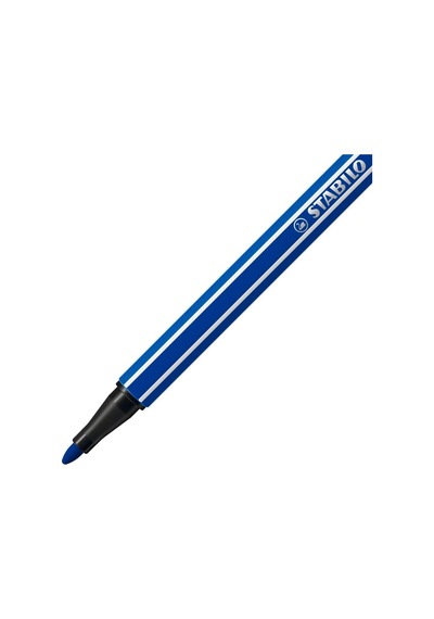 Pen 68 - Keçe Uçlu Boya Kalemi - 6 'lı Askılı Paket - 6 Farklı Renkte