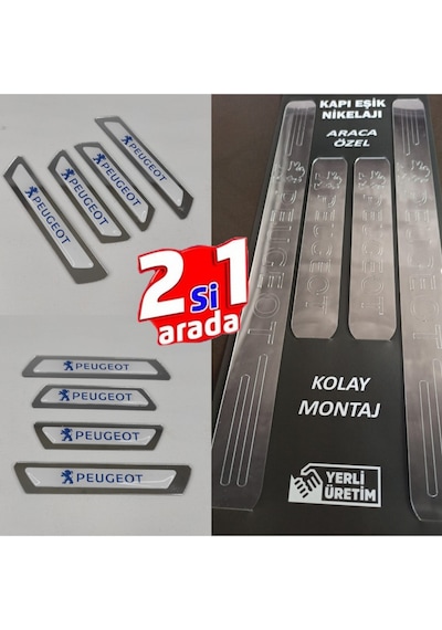 Peugeot 301 Uyumlu Kapı Eşiği + Kapı Koruyucu