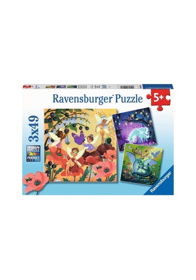 51816 Büyülü Karakterler Puzzle, 3x49 Parça Standart