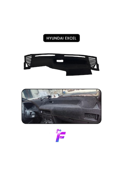 Hyundai Excel Araca Özel Torpido Örtüsü Ön Göğüs Kılıfı Tam Koruma Oto Aksesuar Tc54 Siyah
