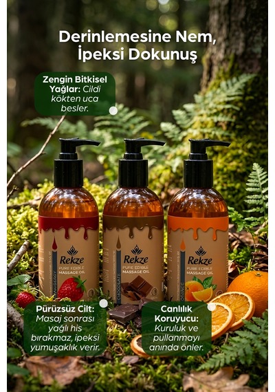 Masaj Yagı Çikolata Çilek Portakal Yenilir Erotik Rahatlatıcılı Vücut Aromaterapi 120 Ml - 537030934