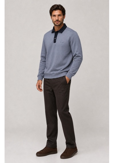 Redline Snap Erkek Regular Fit Düğmeli Kışlık Sweatshirt Antrasit Antrasit