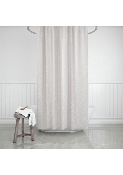 Banyo Perdesi 1x100x200 Tek Kanat Duş Perdesi Halka Hediyeli Duşakabin Perdesi 5026 Beyaz
