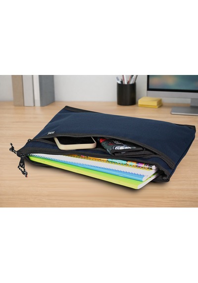 Jacbag Dual Zip Folder -iki Bölmeli Dosya Çanta A4 Dual Zip Folder-lacivert Tek Renk