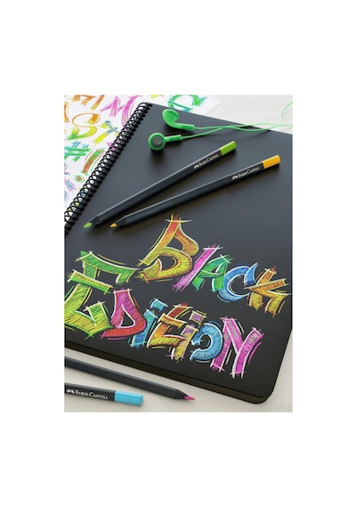 Faber Castell Black Edition 24 Renk Kuru Boya Ve Creative Studio 24'lü Yağlı Pastel İkisi Birarada Set Çok Renkli