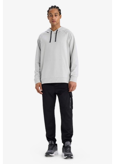DeFacto Fit Standart Fit Kapüşonlu Sporcu  Erkek Sweatshirt - Gri D8014AX25SPGR91
