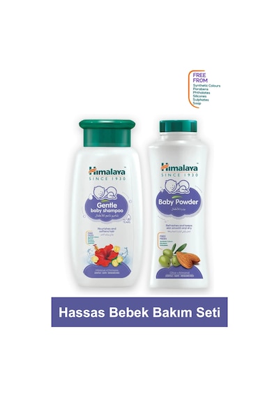 Hassas Göz Yakmayan Bebek Şampuanı 400 Ml Ve Bebek Pudrası 200 Gr Paraben, Silikon İçermez