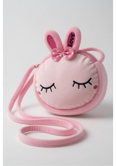 Mollycrush Hediyelik Pudra Pembe Mini Omuz Çanta Kız Çocuk Bozuk Para Cüzdanı