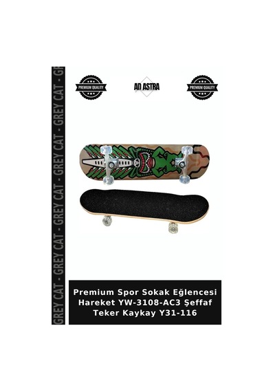 Premium Spor Sokak Eğlencesi Hareket Yw-3108-ac3 Şeffaf Teker Kaykay Y31-116
