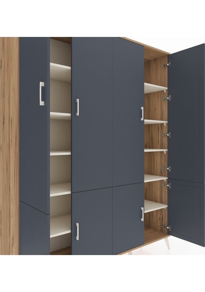 Hyperion Gardrop 10 Raflı 8 Kapaklı 176x44x221 Çam-antrasit/aytaşı Antrasit/aytaşı Hyperion Gardrop 10 Raflı 8 Kapaklı 176x44x221 Çam-antrasit/aytaşı Antrasit/aytaşı