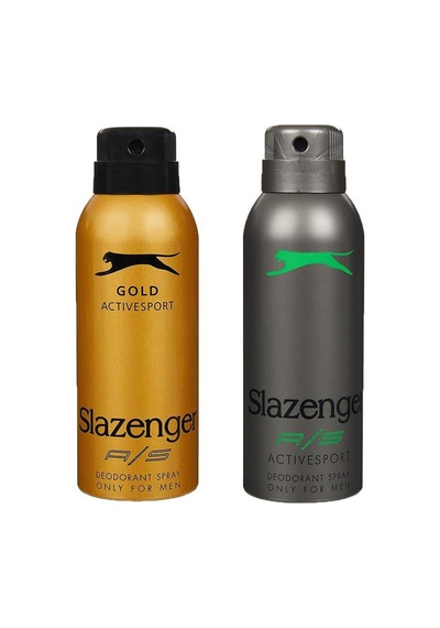 Slazenger Activesport Gold + Yeşil Erkek Sprey Deodorant 2 x 150 ML