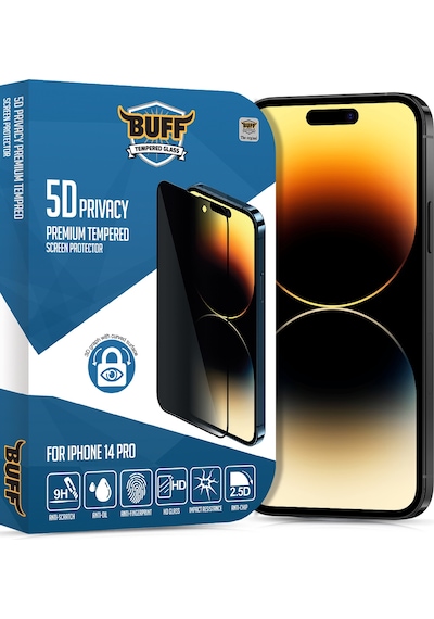 Buff Apple Uyumlu   iPhone 14 Pro Privacy Ekran Koruyucu