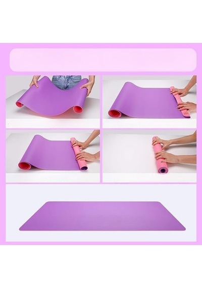 60x30 Cm Pembe Çift Taraflı Deri Desk Mat, Pu Deri Masa Koruyucu Ve Masa Sümeni, Suya Dayanıklı Kolay Silinebilir 2