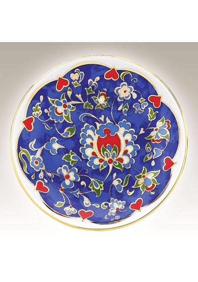 Kütahya Porselen 10 Cm El Dekoru Tabak Dekor No 013884
