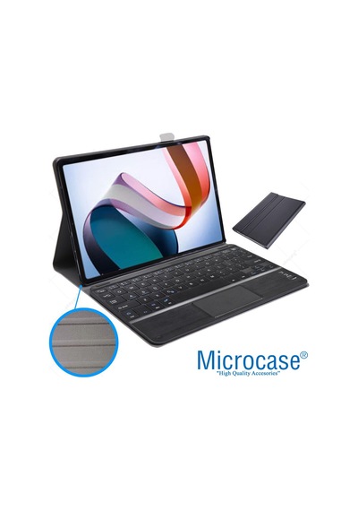 Redmi Uyumlu Pad 10.61 inch Bluetooth Touchpad Klavyeli Kılıf-BKK5