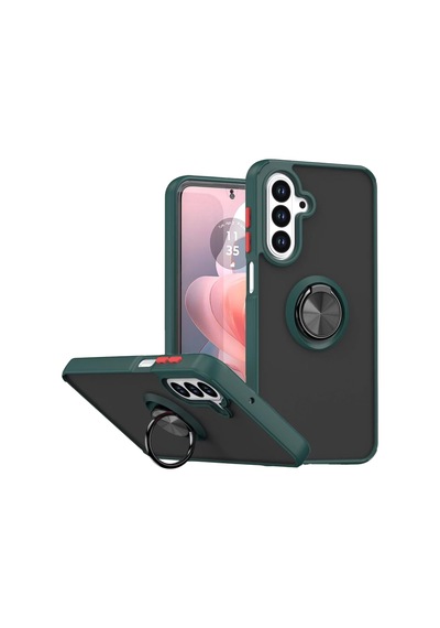 Samsung Galaxy Uyumlu Galaxy A27 5g Montreal Yüzüklü Silikon Kapak - Yeşil 00