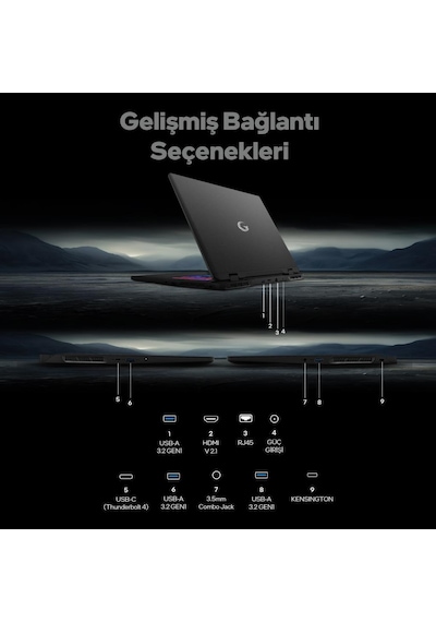 Game Garaj Slayer R9M3D XL-5070-C2 R9-9955hX3D 32 GB 1 TB SSD RTX5070 17" Free Dos Dizüstü Bilgisayar