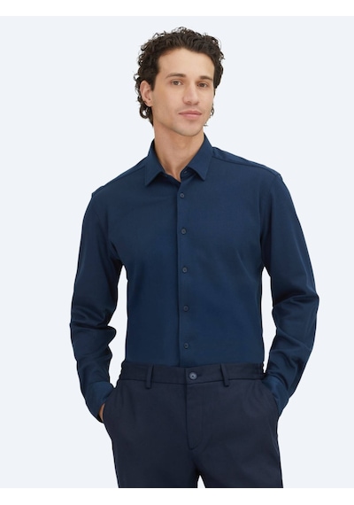 Lacivert Düz Regular Fit Dokuma Casual %100 Pamuk Gömlek Lacivert