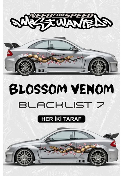 Nfs Blossom Venom Yan Gövde Kaplama Sticker Çift - 864812178
