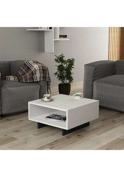 Tdesigno Nes Orta Sehpa-60 Cm Beyaz