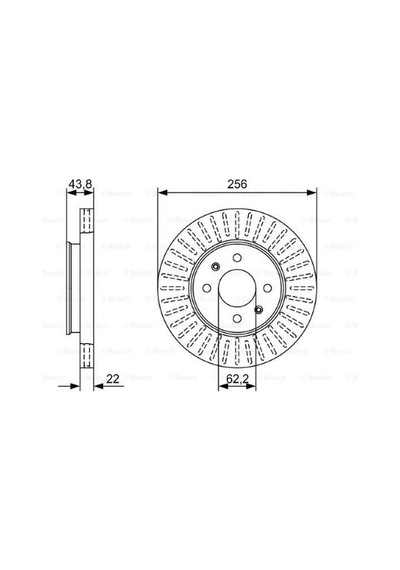 Hyundai İ20 1.4crdi 2014-2018 Bosch Ön Disk 256x22 2 Adet