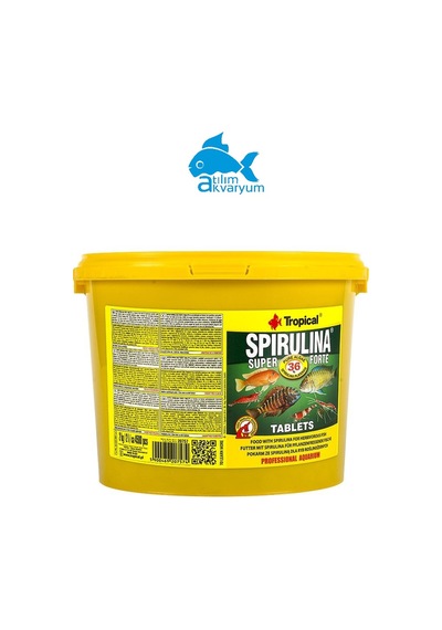 Tropical Cama Yapışan Yem Spirulina Super Forte Tablets 100 Adet 40 G