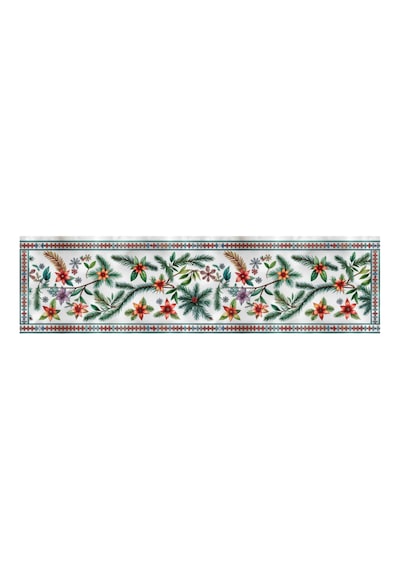 Yılbaşı Temalı Dijital Baskılı Runner Örtüsü Christmas 40x140 Cm Yılbası5