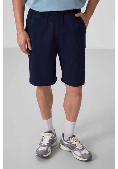 Tommylife Lacivert Standart Fit Dokuma Hafif Esnek Chino Şort - 81290 Lacivert