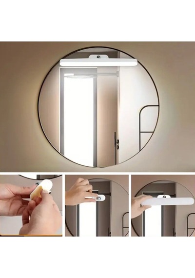 Dokunmatik Usb İle Şarj Olabilen 27 Cm Led Aydınlatma Makyaj Aynası Işığı Sarı