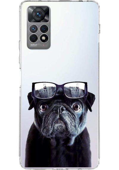 Xiaomi Redmi Note 11s İle Uyumlu 1mm Slim Fit Köpek 3 050f Baskılı Şeffaf Kılıf Şeffaf