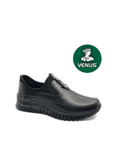Venüs Pilea Hakiki Deri Ortopedik Kadın Casual Ayakkabı Siyah