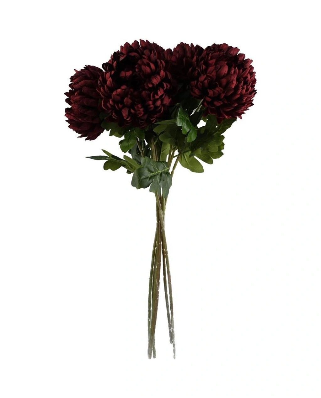 Yapay Çiçek Krizantem Bordo 90cm Tek Dal Kumaş Çiçek Uzun Dal Bordo