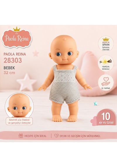 Paola Reina / Mini Panchas Pijama Gri Bebek 28 Cm
