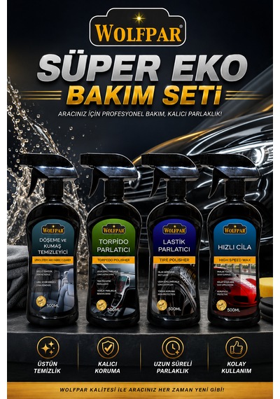 Süper Eko Bakım Seti 4'lü Profesyonel Araç Bakım Paketi