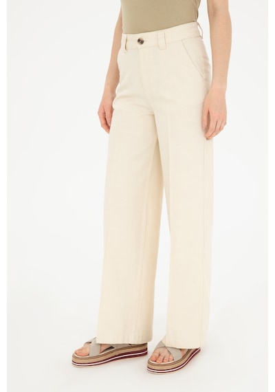 U.s. Polo Assn. Kadın Ekru Pantolon Kanvas-chino 50281739-vr019 Ekru