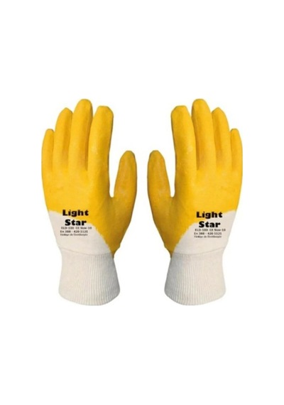 Sarı Latex Iş Eldiveni Light Star Standart-10 Adet Sarı Latex Iş Eldiveni Light Star Standart-10 Adet