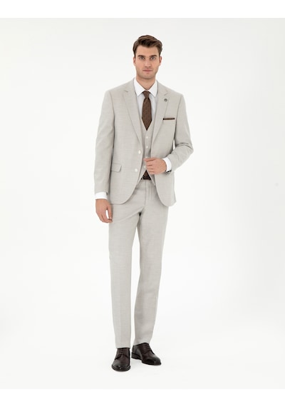 Pierre Cardin Erkek Bej Takım Elbise 50303602-vr011 Bej