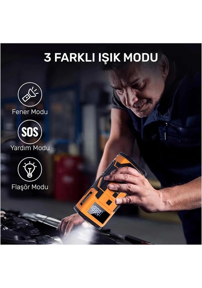 4in1 10.000mah Akü Takviyeli, Powerbanklı Reflektörlü 5047