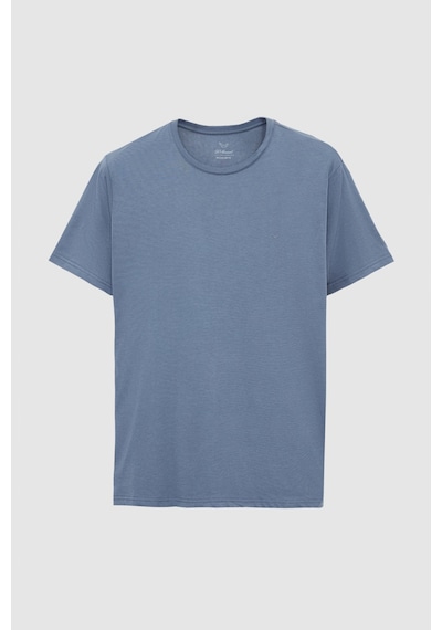 D's Damat Ds Damat Regular Fit Füme Düz Nakışlı %100 Pamuk T-shirt 4hc140632006m Füme