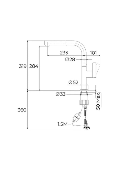 Teka Oval 938 Siyah Armatür Siyah