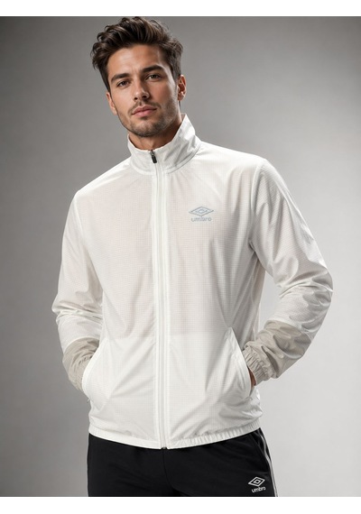 Umbro Comfy Jacket Erkek Beyaz/ekru Fermuarlı Spor Sweatshirt Tc0258