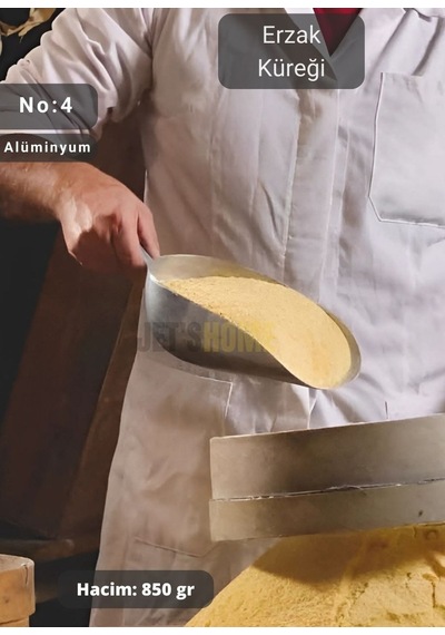 Erzak Küreği Alüminyum Bakliyat Küreği Un Küreği Kuruyemiş Küreği Hacim 850 Gr No:4 30 Cm