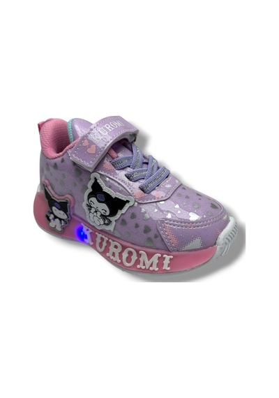 Cakgo Kuromi 725-26 Simli Parlak Deri Anatomik Kız Sneaker Çocuk Lila Pembe 22-25 LILA