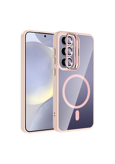Galaxy Uyumlu S24 Plus Kılıf Standlı Ve Kamera Lens  M-safe Şarj Özellikli Zore Etro Kapak Çok Renkli