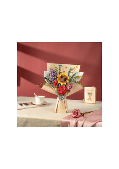 Ahşap Kır Buketi 3d Puzzle Ahşap Minyatür Maket Kiti Dıy Kendin Yap