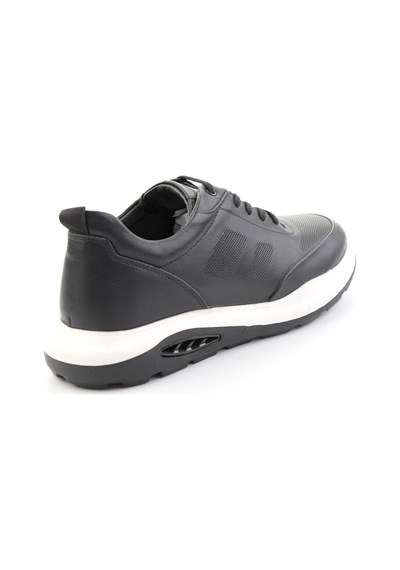 Bambi Siyah Hakiki Deri Erkek Sneaker E01958176343