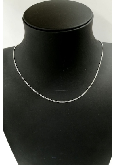 Omar Silver Unisex Gurmet 1,40 Mm Rodyum Kaplama Gümüş Kolye Zinc