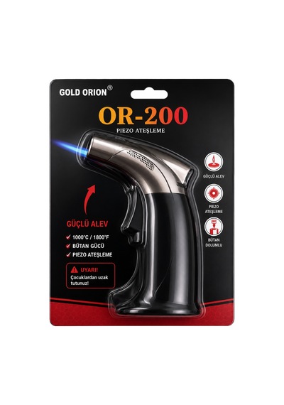 Gold Orion Or-200 Piezo Ateşlemeli Profesyonel Pürmüz Çok Renkli
